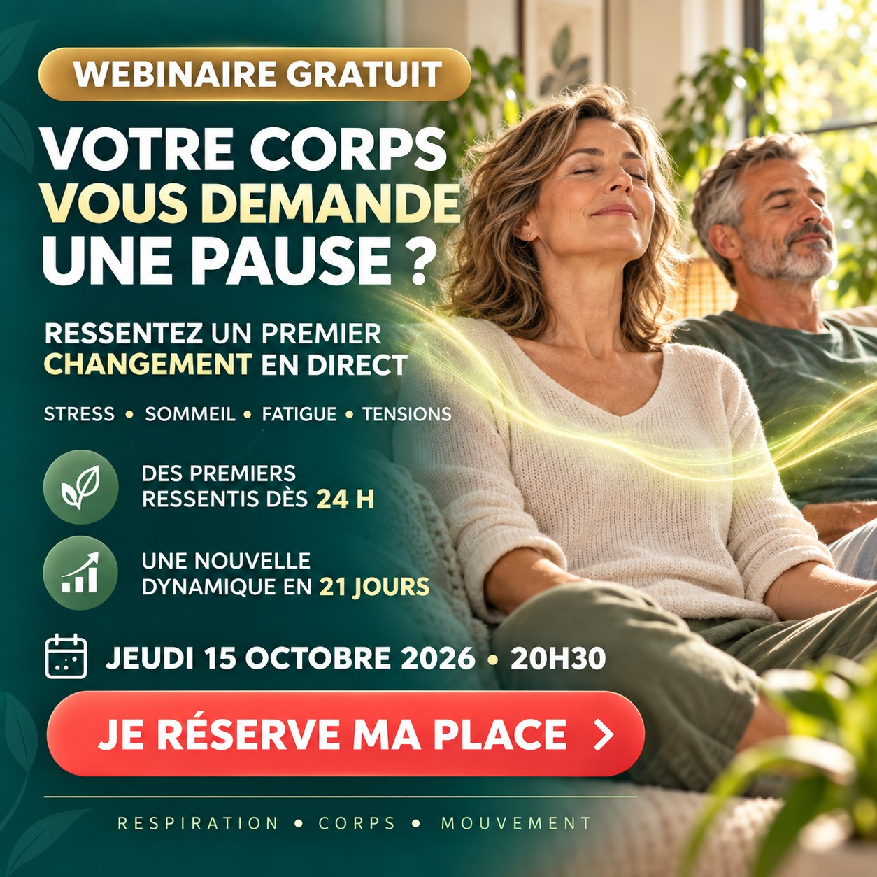 Webinaire gratuit : votre corps vous demande une pause ? Respiration, corps et mouvement avec Pierre Pyronnet